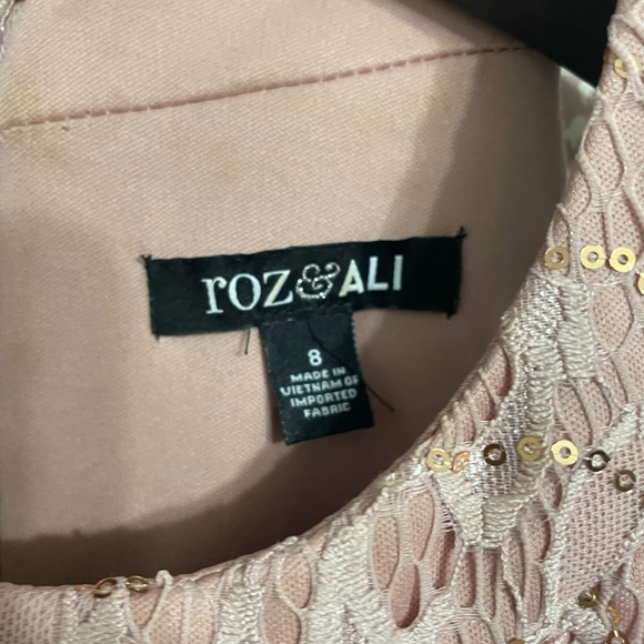 Pink Floral Lace Halter Midi Dress - Picture 2 of 4